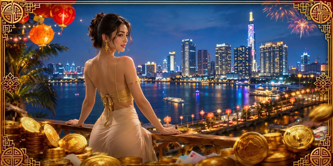 Không gian lễ hội TP Hồ Chí Minh với màn hình giải trí và thẻ trò chơi trực tuyến