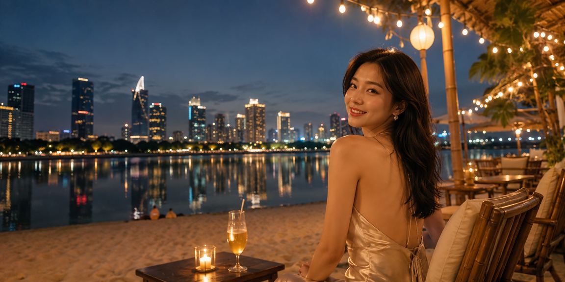 Khung cảnh Hội An với người dùng đọc thuật ngữ casino và cá cược trên máy tính bảng