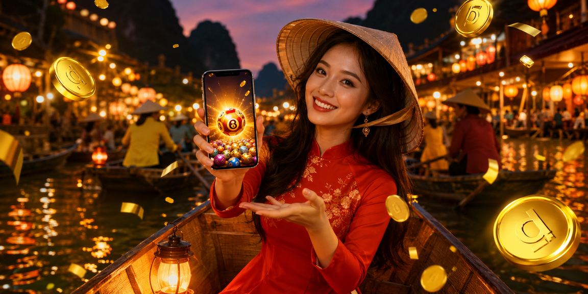 Màn hình casino Việt Nam hiển thị nhiều thẻ trò chơi và khu jackpot nổi bật